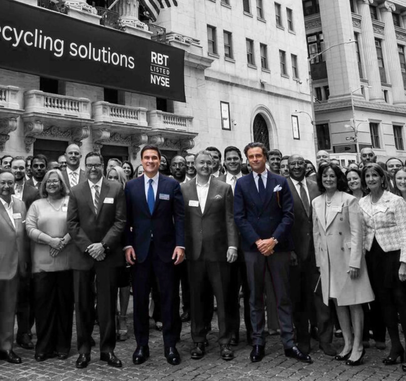 Rubicon Technologies listing day at the New York Stock Exchange